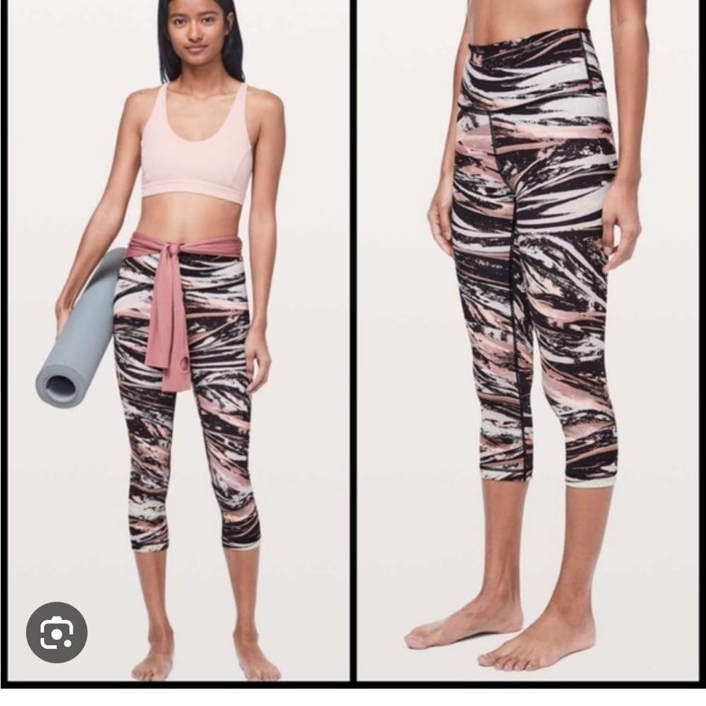 LULULEMON Wunder Under Luxtreme women’s crop fitness legging splash hi rise 10